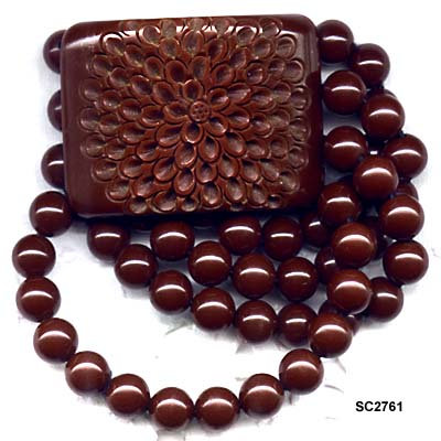 Semi-Sweet Chocolate Brown Bakelite Stretch Bracelet