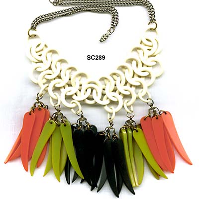 1930 to 1940's Bakelite Chili Peppers Necklace