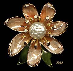 c. 1950's Coro Magnolia Flower Pin