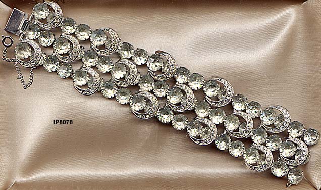 Late 1940's EISENBERG Half Moon Bracelet