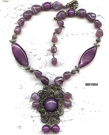 c. 1950s Miriam Haskell Glass Bead Necklace
