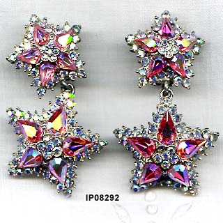 c. 1980 Thelma Deutsch Thelma Deutsch Pendant Star Earrings