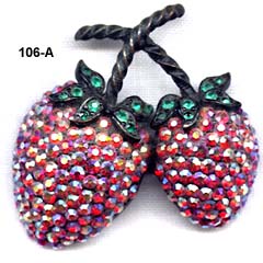 Weiss Double Strawberry Fruit Pin