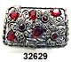 c. 1930s Silver, Marcasite & Red Glass Brooch