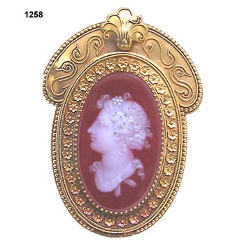 Signed 1850 to 1870 Etruscan Style Hard Stone Cameo