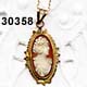 c. 1920 14KYG Shell Cameo Necklace