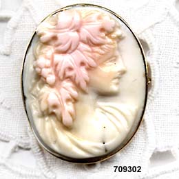 c. 1880 Pink Coral Cameo of Bacchantes