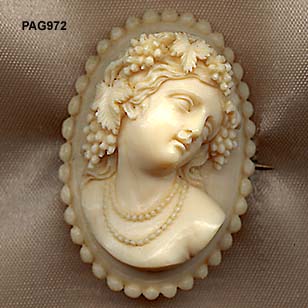 1870 to 1880 Antique Victorian Signed Ivory Cameo