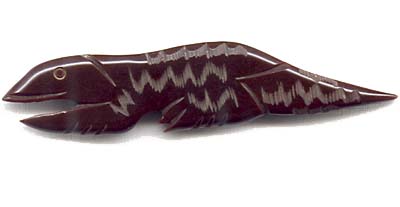 1930 to 1940's Brown Bakelite Alligator Pin