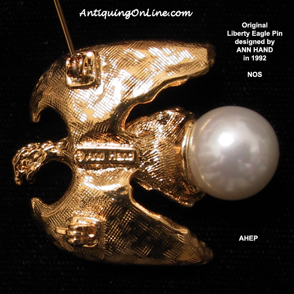 Original 1992 Ann Hand Liberty Eagle Pin