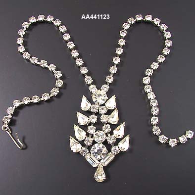 1950's Clear Rhinestone Necklace