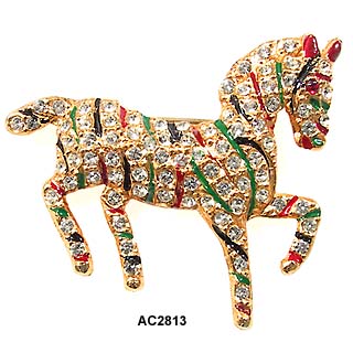 Vintage Gold-tone Circus Horse Pin