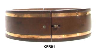 1870 to 1890 Victorian 14K and Vulcanite Hinged Bracelet
