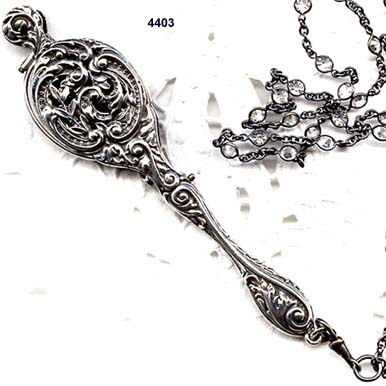 1900 to 1910 Sterling Lorgnette and Chain